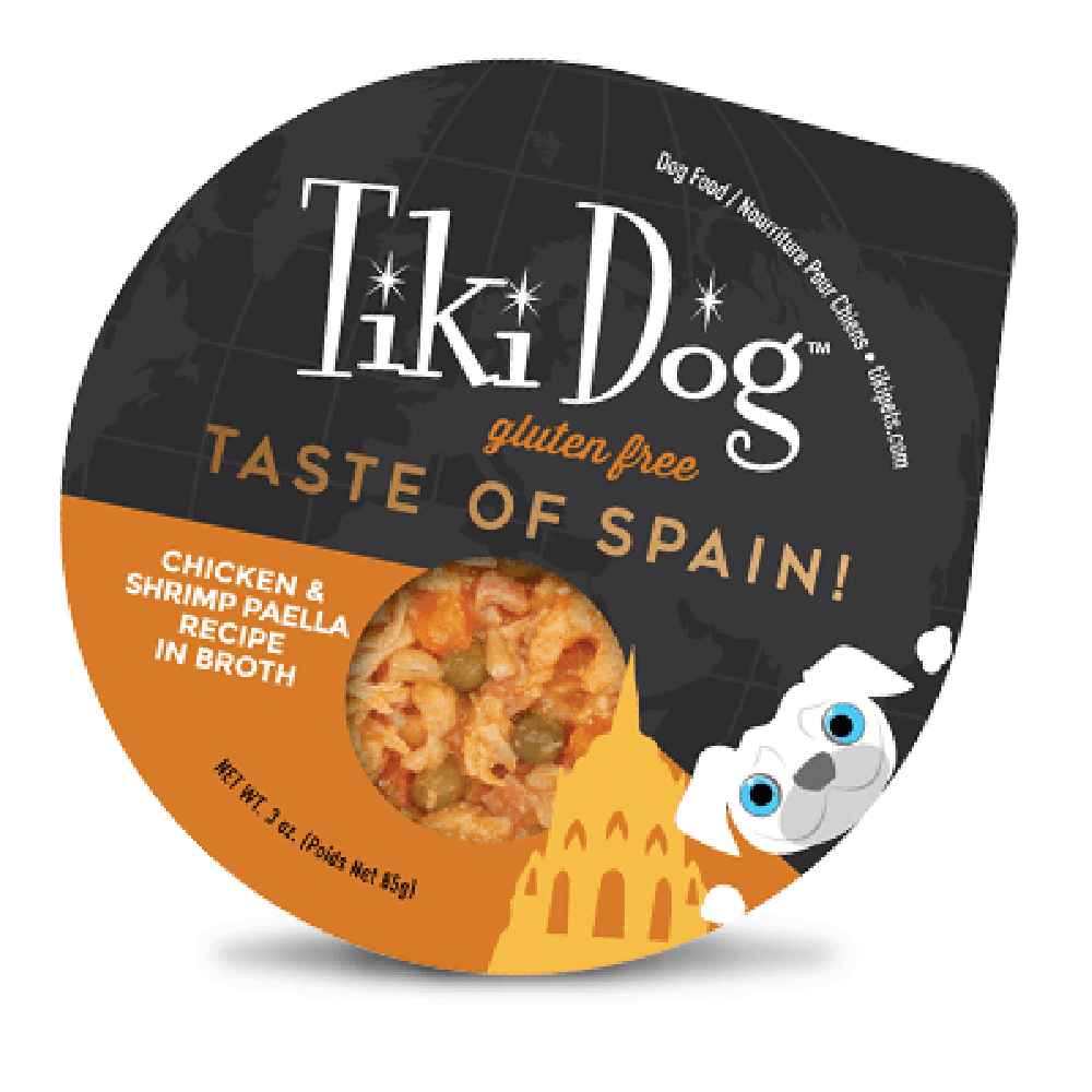 Alimento Húmedo Para Perro Pollo-Camaron Paella Tiki Dog 85 g