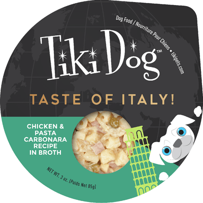 Alimento Húmedo Para Perro Pollo-Pasta Carbonara Tiki Dog 85 g
