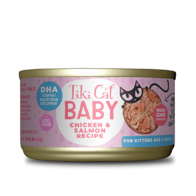 Alimento Húmedo Para Gato Pollo-Salmón Tiki Cat 68 g