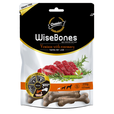 Snack Para Perro Phoenix Wisebones Venado y Romero 200 g