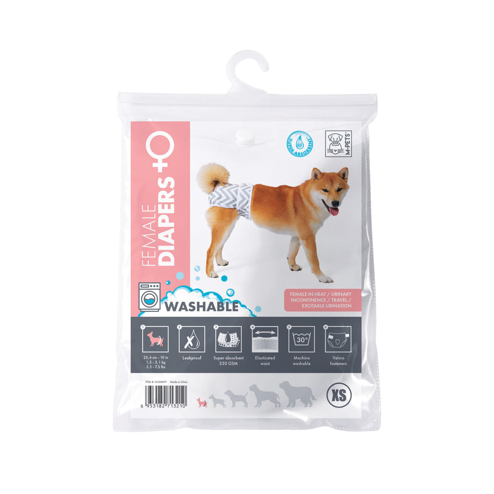 Pañal Lavable M-Pets Para Perra XS