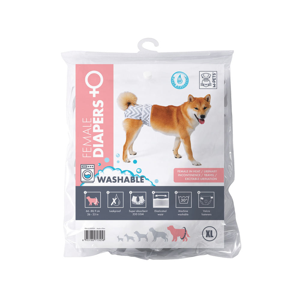 Pañal Lavable M-Pets Para Perra XL