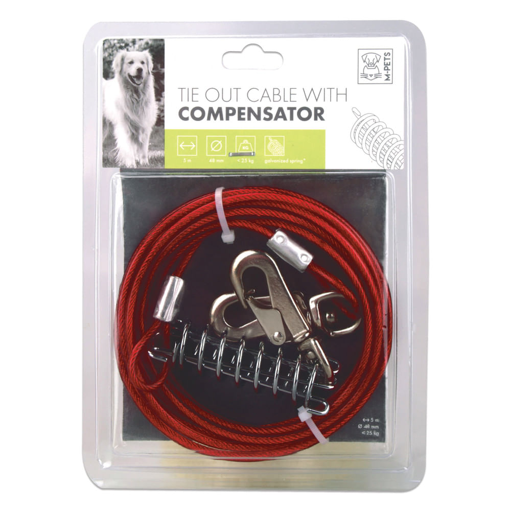 Cable de Amarre Compensador M-Pets Para Perro 5 m