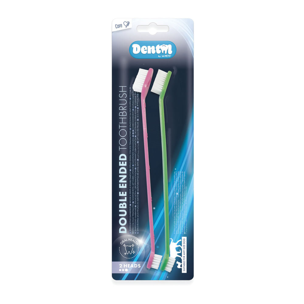 Cepillo de Dientes M-Pets Doble Punta Para Perro 2 x 22 cm
