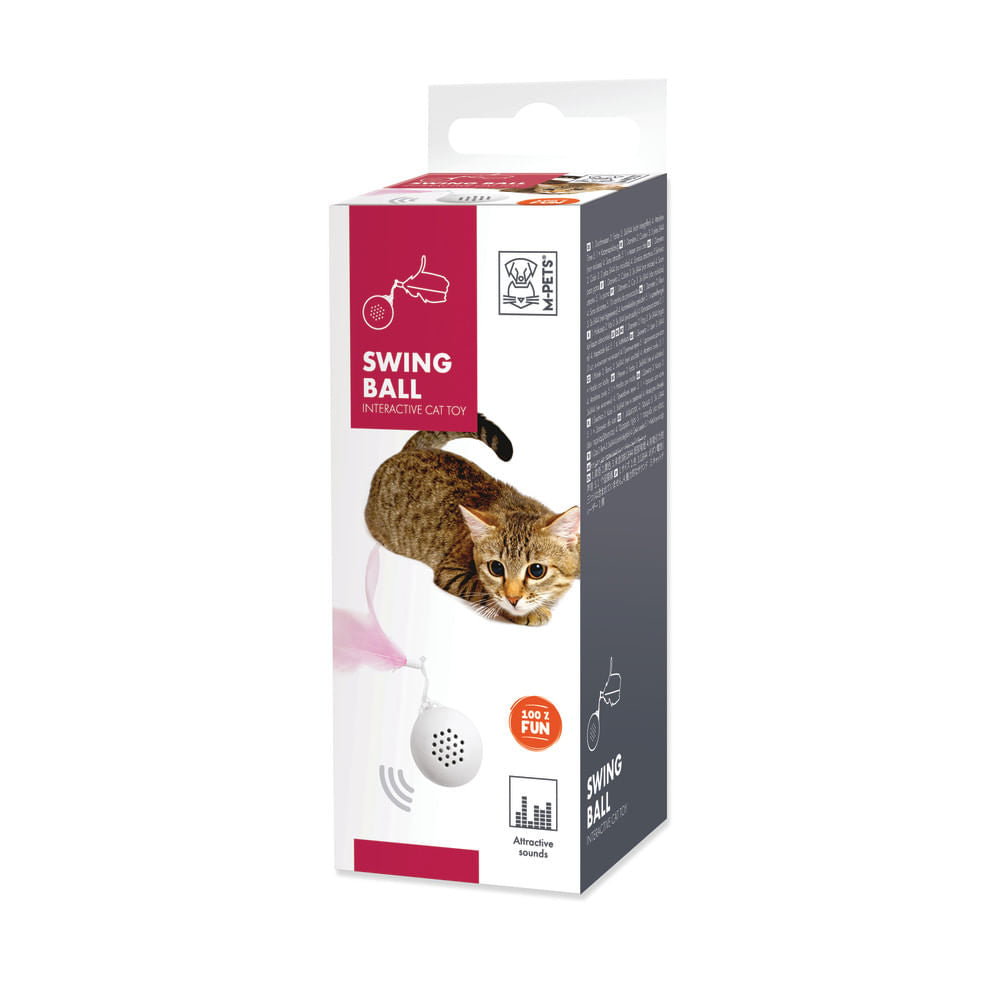 Juguete interactivo Swing Bola rosa para gato M-pets Único