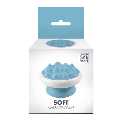 Peine M-Pets Masajeador Soft Azul para Gato 8 x 5,4 cm