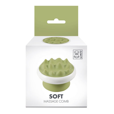 Masajeador SOFT dientes gruesos verde para gato M-pets 8 × 5.4 cm
