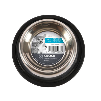 Comedero M-Pets Acero Inoxidable Para Mascotas 180 ml