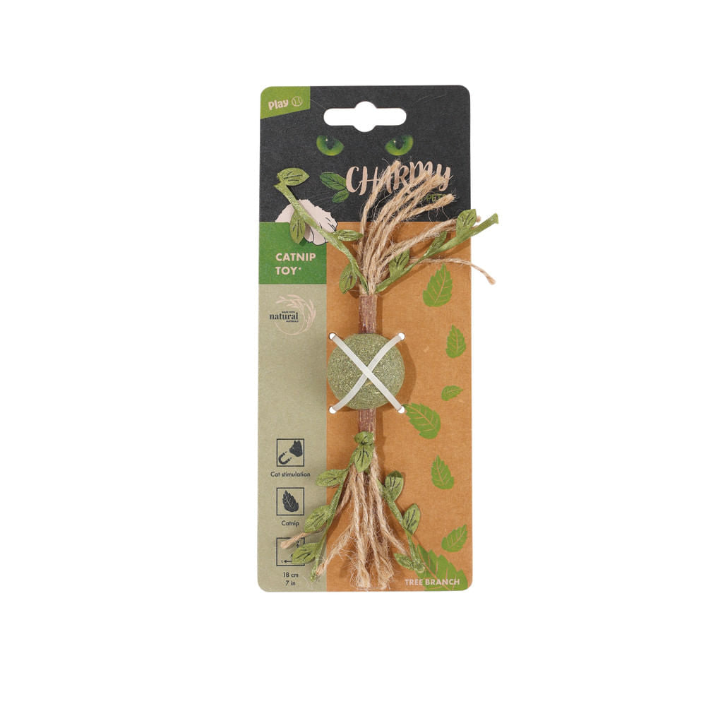 Charmy Juguete Catnip Rama Verde Gato M-pets 18 x 3 x 3 cm