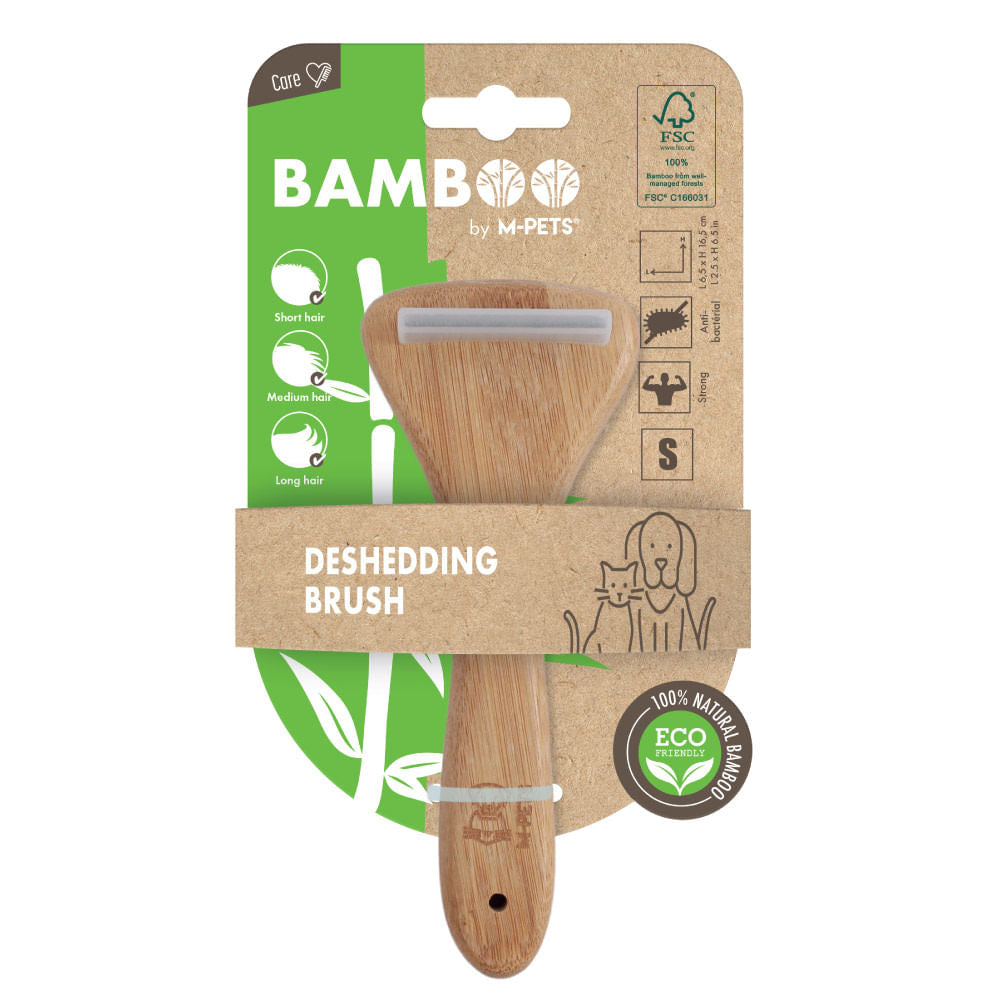 Cepillo M-Pets Deslanador de Bambú para Perro S