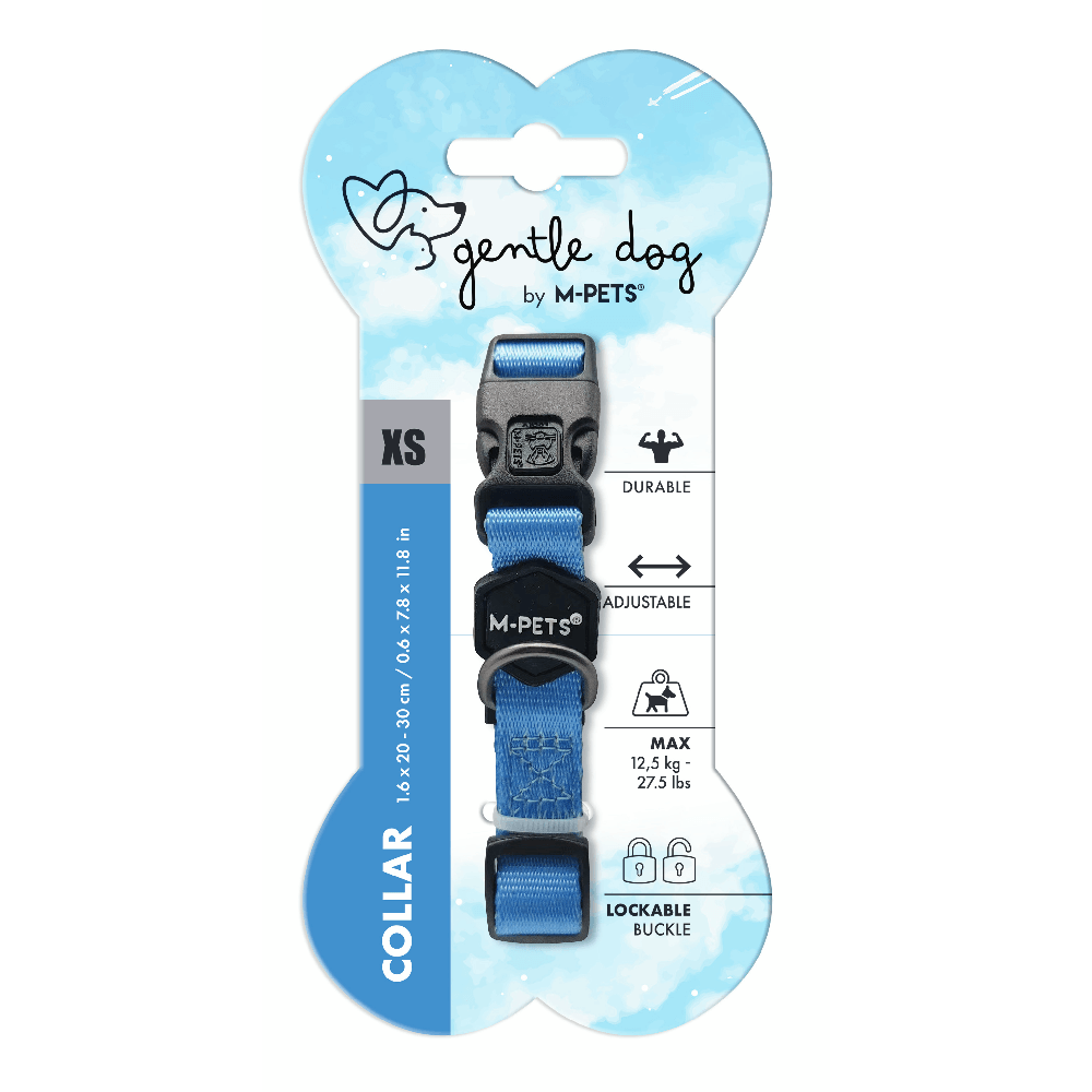 Collar Para Perro Gentle Azul M-PETS XS