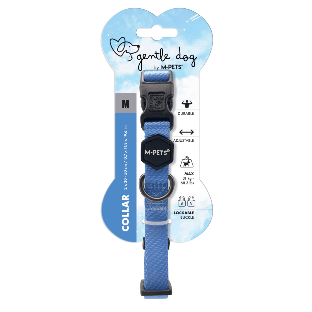 Collar Para Perro Gentle Azul M-PETS M