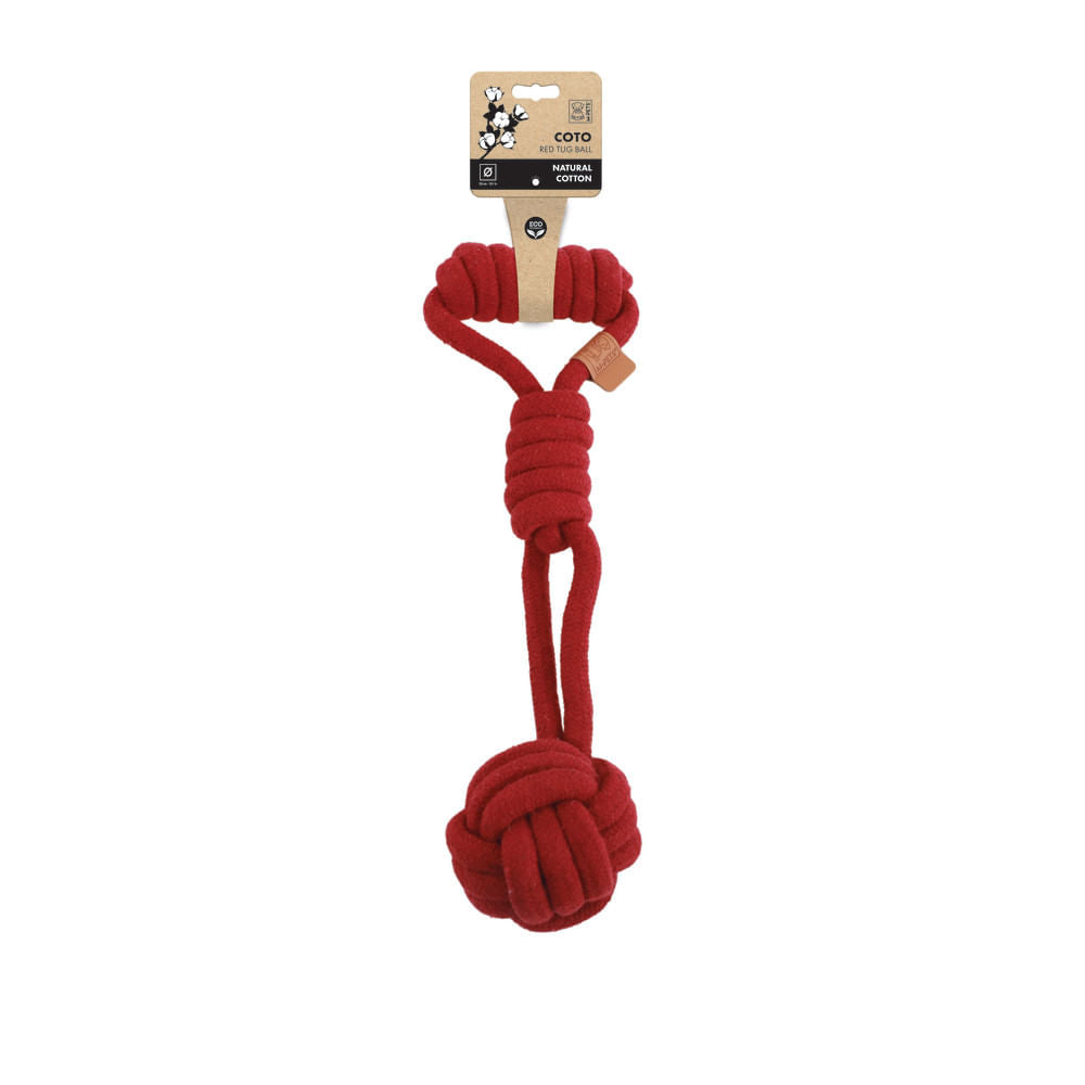 Juguete M-Pets Pelota de Tirar Roja Para Perro 36 cm