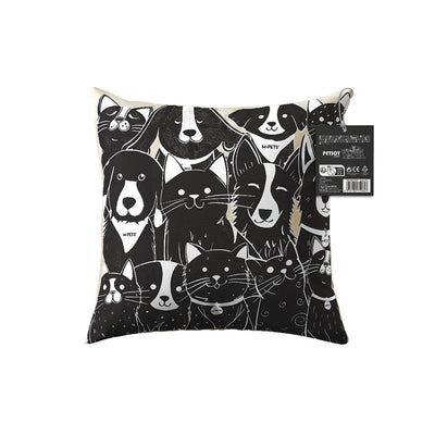 Cojín M-Pets Petjoy Blanco y Negro 36 x 36