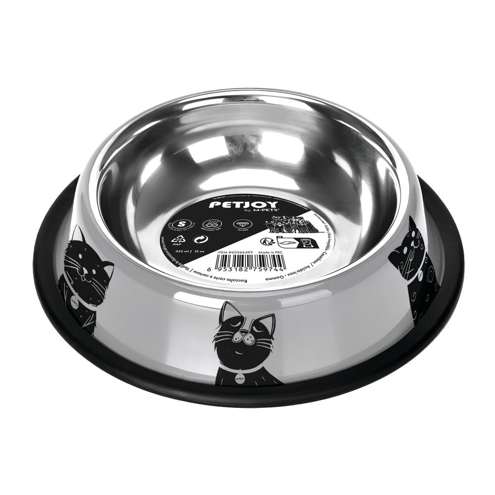 Comedero PETJOY en acero inoxidable para gato M-pets S