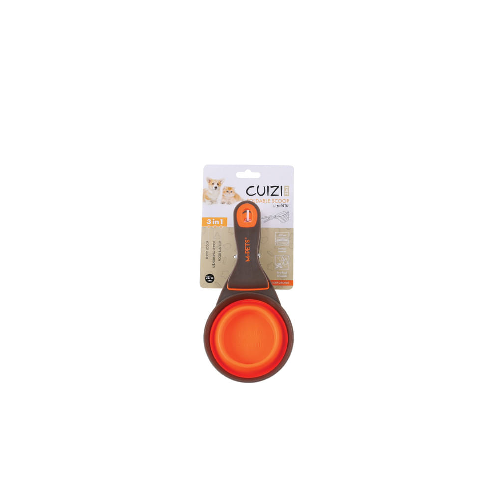 Cuchara M-Pets Plegable Cuizi Naranja Para Mascotas 237 ml