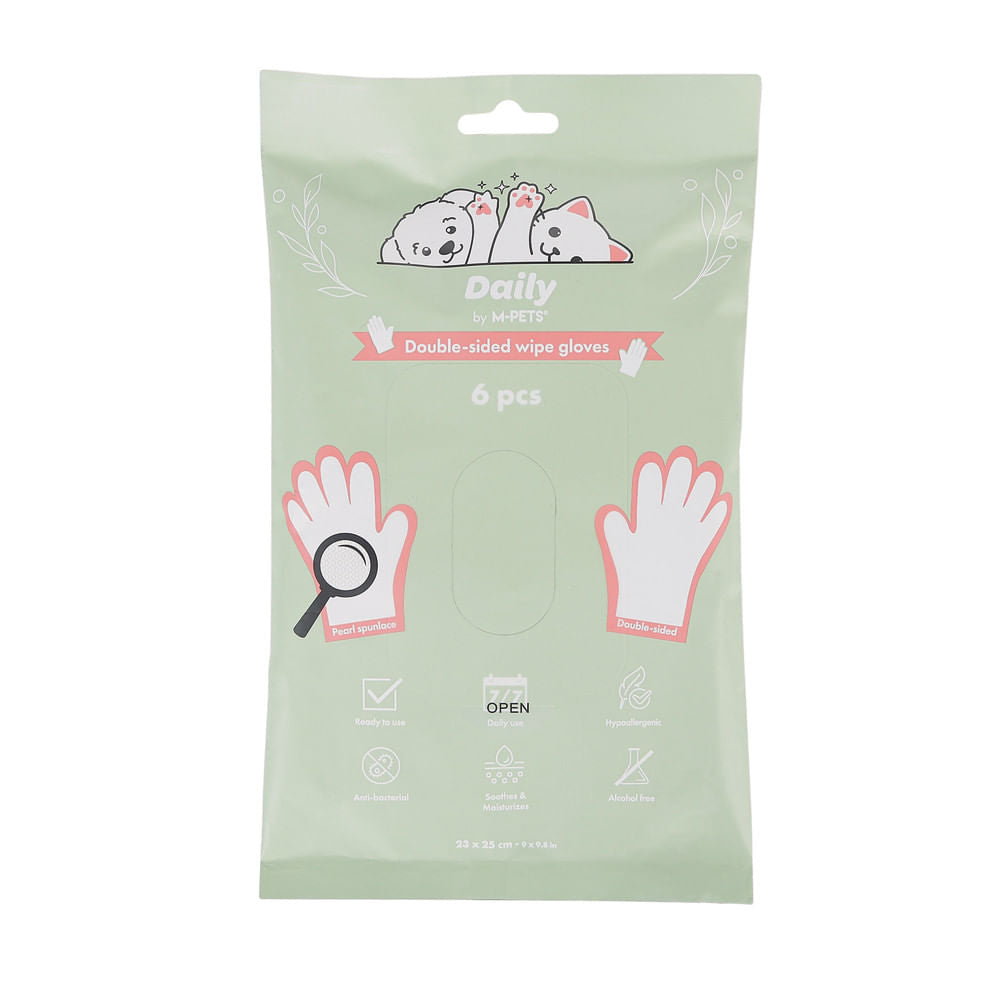 Guantes de Limpieza M-Pets Doble Para Mascotas 6 u