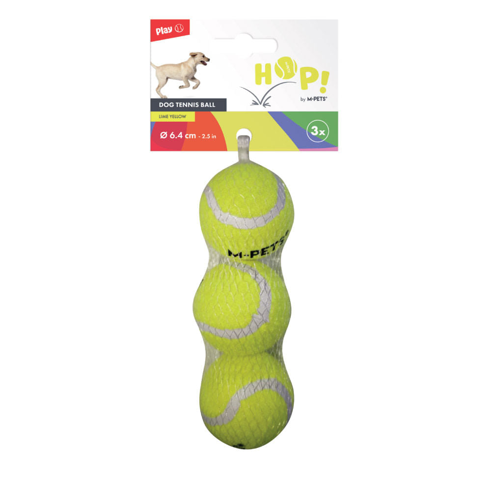 Pelotas de Tenis M-Pets Hop Set de 3 Piezas para Perro 3 x 6,4 cm