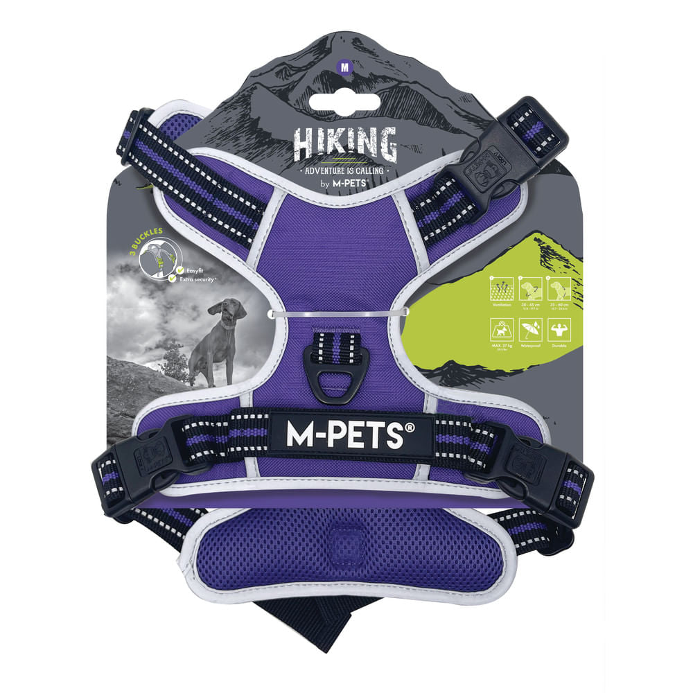 Arnés de Hiking M-Pets Morado Real Para Perro M