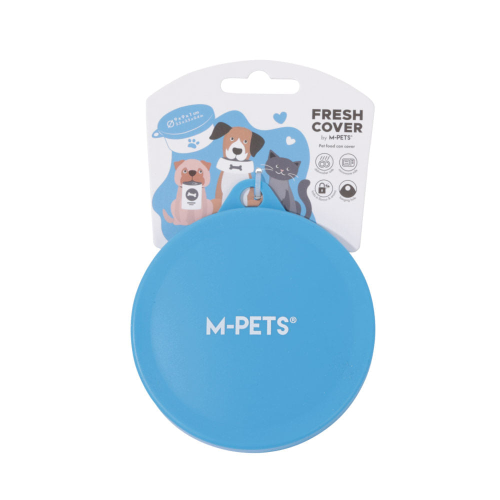 Tapadera M-Pets Fresh Cover para Latas de Comida Azul para Mascotas 9 x 9 x 1 cm