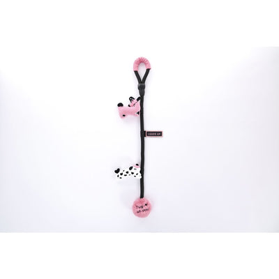 Juguete soga Tug Pals negro y rosa para perro M-pets Único