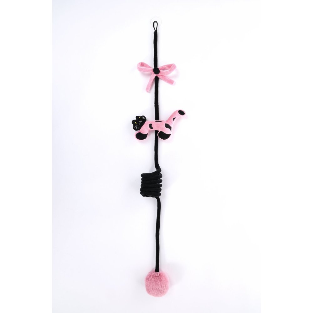 Juguete soga Tug Pals negro y rosa para gato M-pets Único