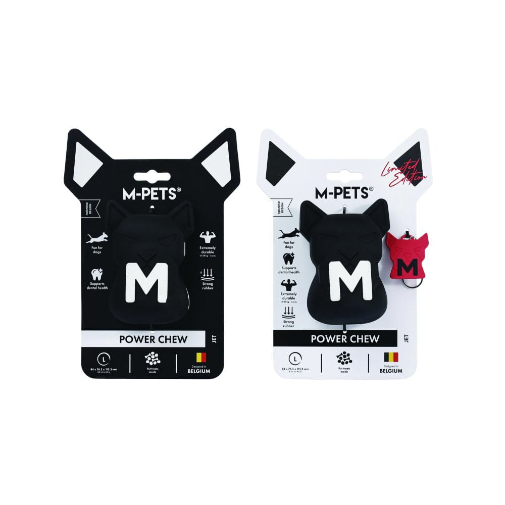 Juguete mordedor Power Chew Jet Negro para perro M-pets L