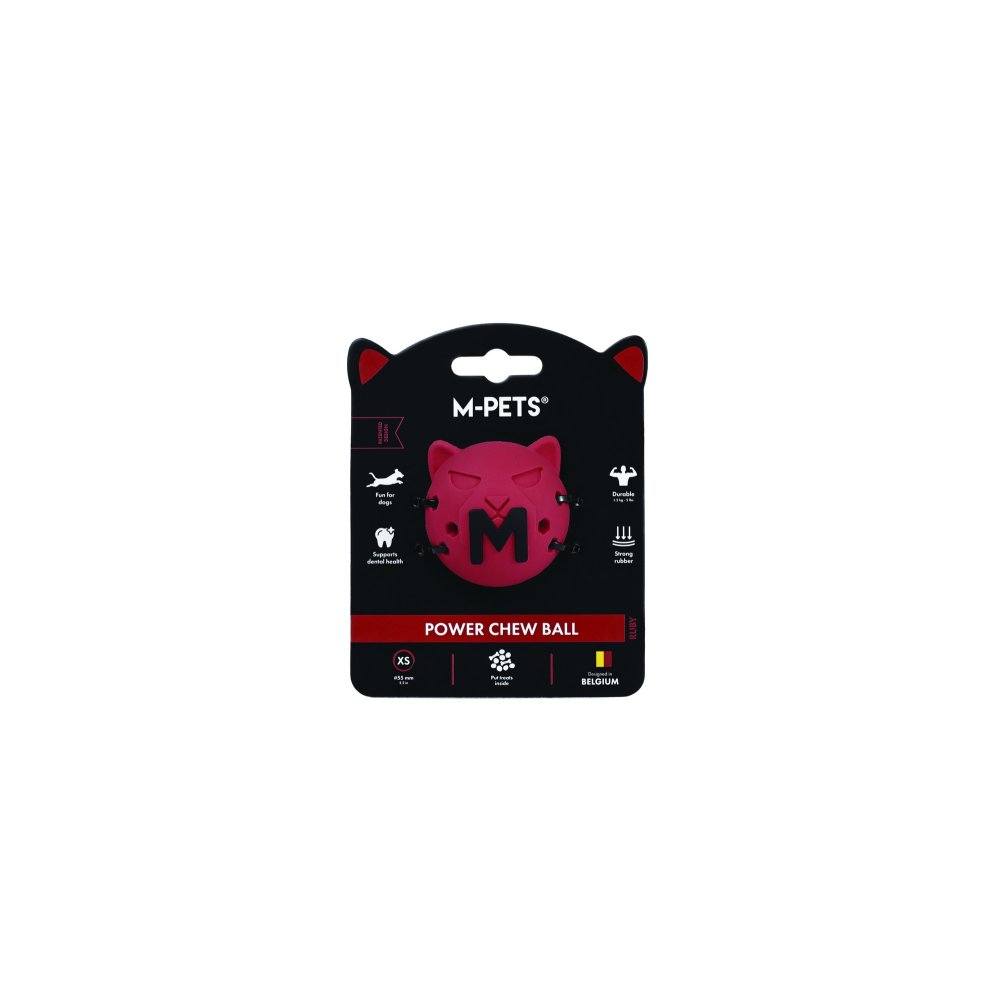 Pelota mordedora Power Chew Ruby para perro M-pets XS
