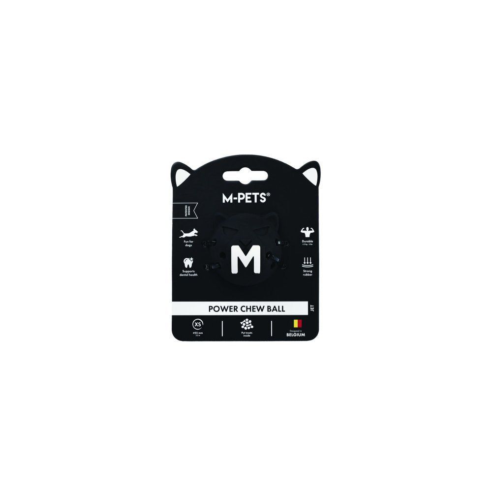 Pelota mordedora Power Chew Jet Negro para perro M-pets XS