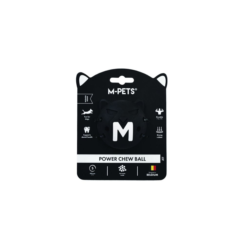 Pelota mordedora Power Chew Jet Negro para perro M-pets S