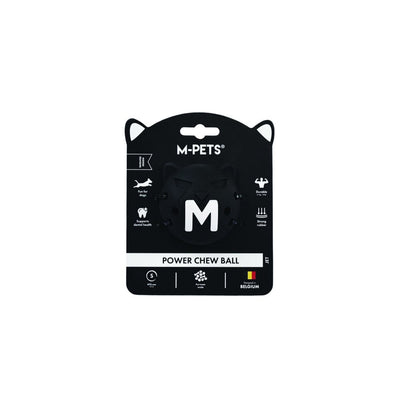Pelota mordedora Power Chew Jet Negro para perro M-pets S