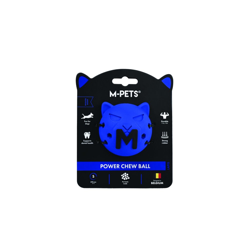 Pelota mordedora Power Chew Lapis Azul para perro M-pets S