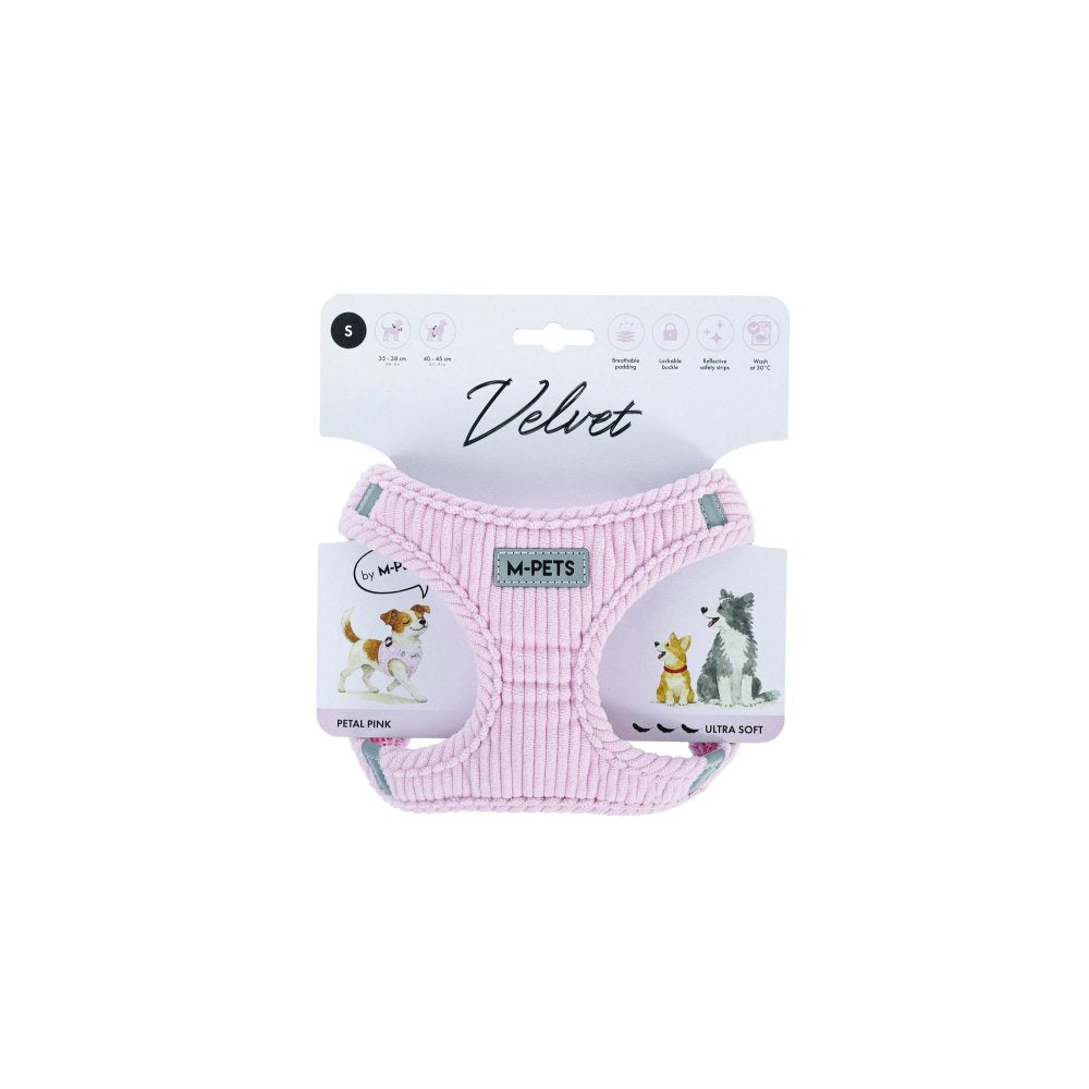 Arnés Velvet rosa para perro M-pets S