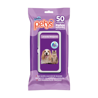 Petys Paños Húmedos Lavanda 50 u