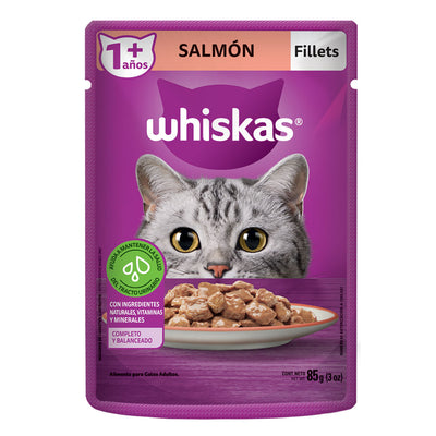 Alimento Húmedo Para Gato Whiskas Pouch Adulto Salmón 85 g