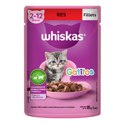 Alimento Húmedo Para Gatitos Whiskas Carne 85 g