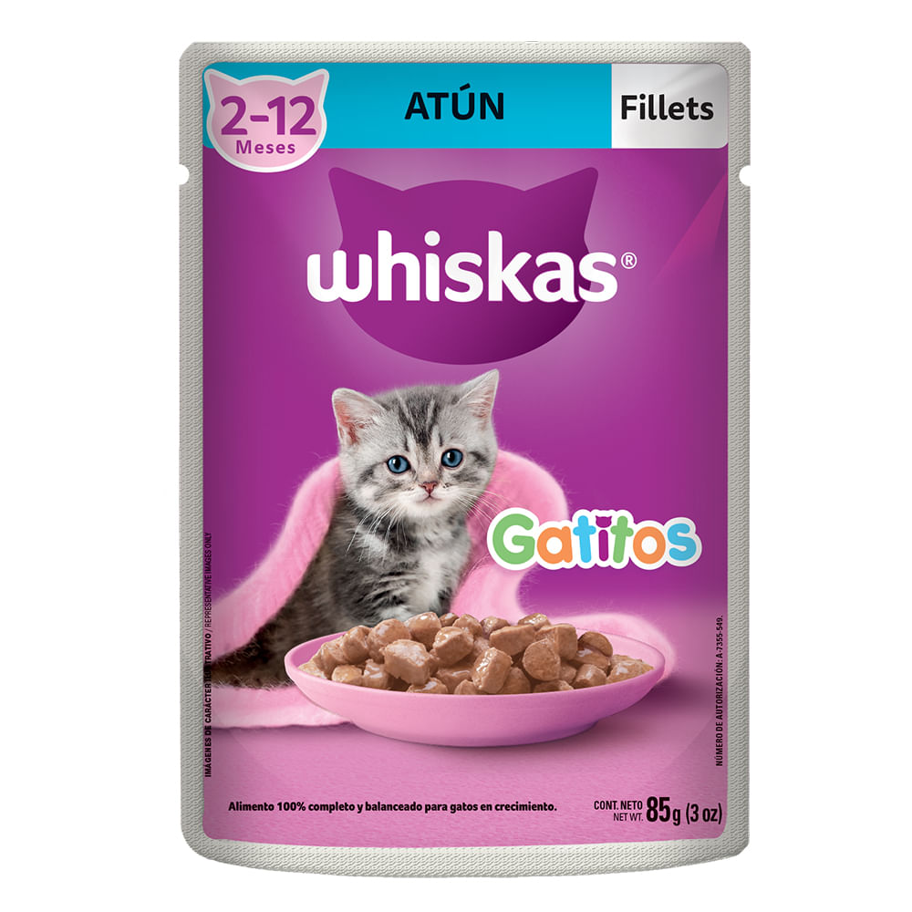 Alimento Húmedo Para Gatitos Whiskas Atún 85 g