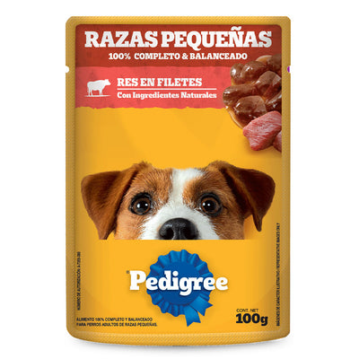 Alimento Húmedo Para Perro Pedigree Pouch Adulto Carne Raza Pequeña 100 g