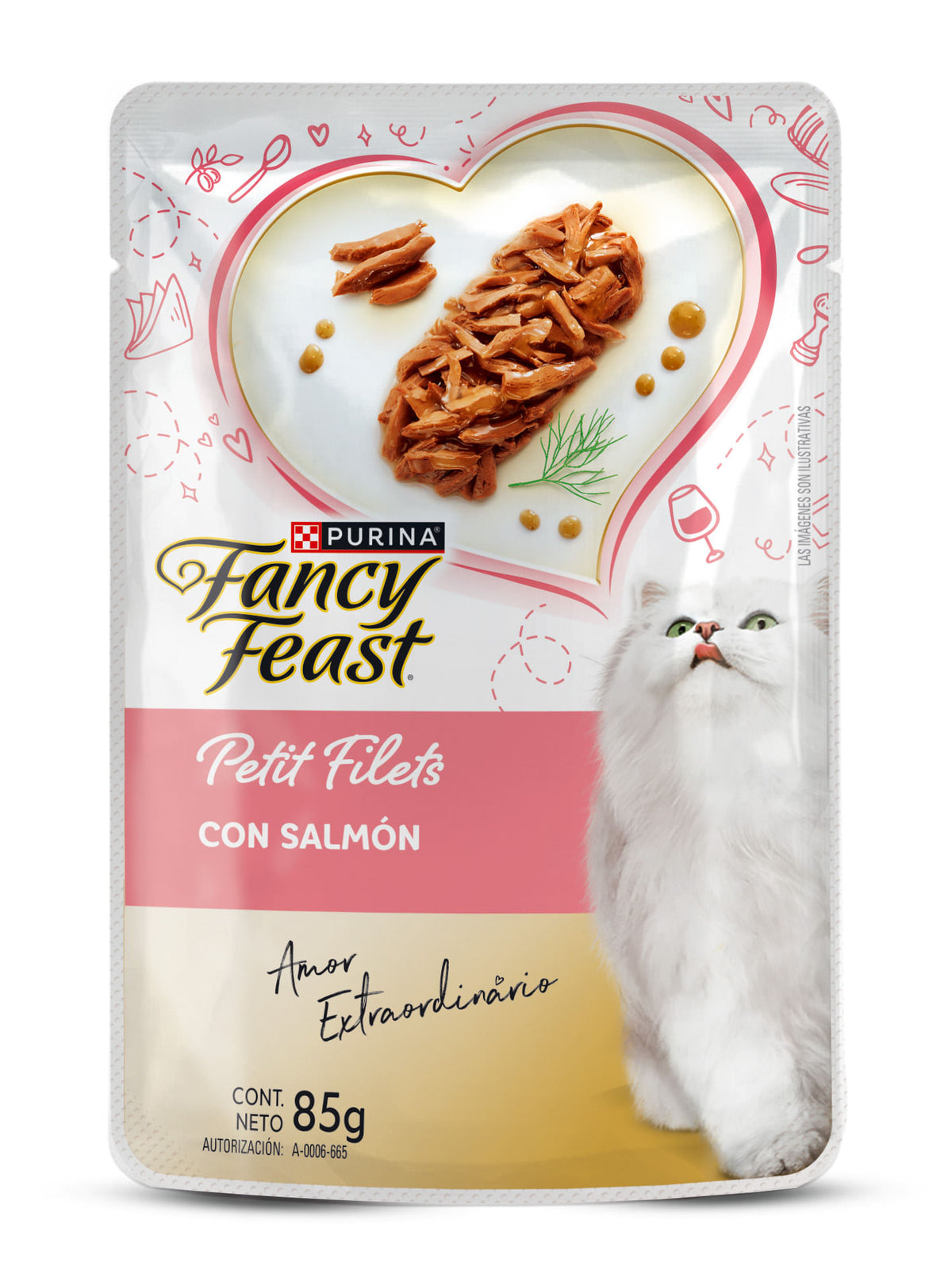 Alimento Húmedo Gato Fancy Feast Pouch Petit Filets Salmón 85 g
