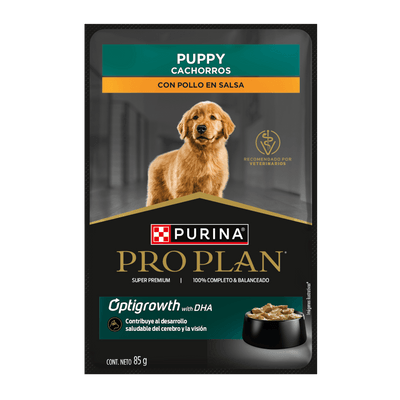 Alimento húmedo para perro cachorro Pro Plan sabor pollo 85 g