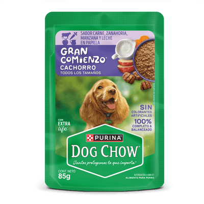 Alimento húmedo para perro cachorro Dog Chow gran comienzo 85 g