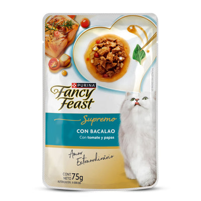 Alimento Húmedo Supremo Bacalao para Gato Fancy Feast 75 g