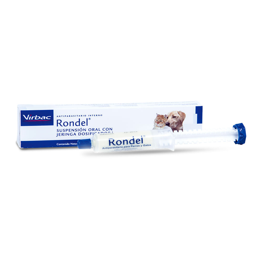 Antiparasitario Interno Para Mascotas Rondel Jeringa 5 ml