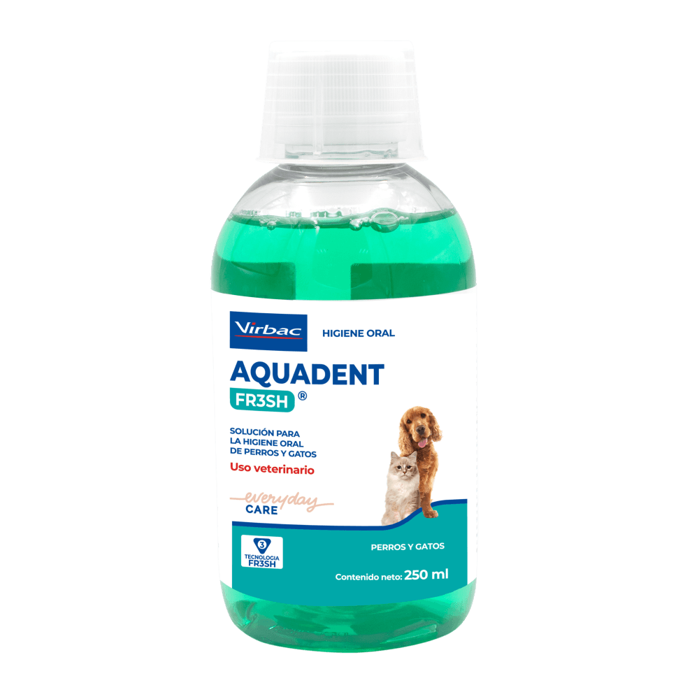 Solución oral para higiene bucal de las mascotas Virbac Aquadent Fresh 250 ml