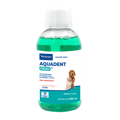 Solución oral para higiene bucal de las mascotas Virbac Aquadent Fresh 250 ml