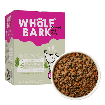Alimento Húmedo Whole Bark Tasty Tilapia Cooked Dog Food 5 u