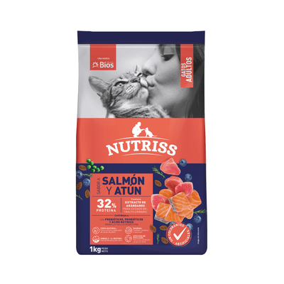 Alimento seco para gatos adultos Nutriss Salmón y Atún 1 kg