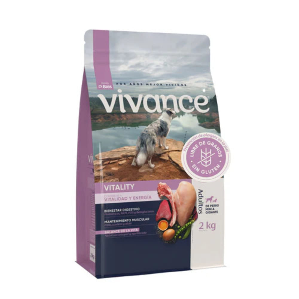Alimento seco para perros adultos Vivance Vitality 2 kg