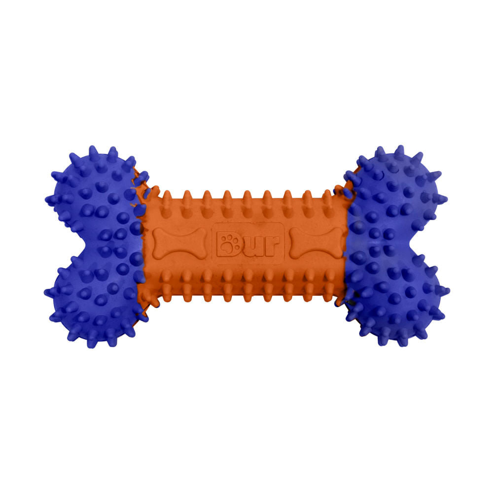 Juguete Hueso Azul y Naranja para Perro DUR Único