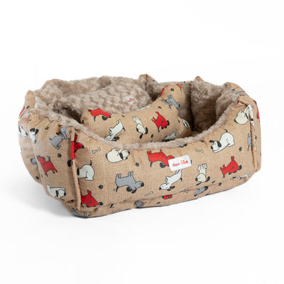 Combo Cama Pecky Beige Guamba Para Perro 50 x 50 cm
